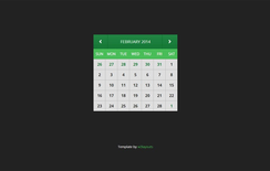 Flat Mini Calendar Widget