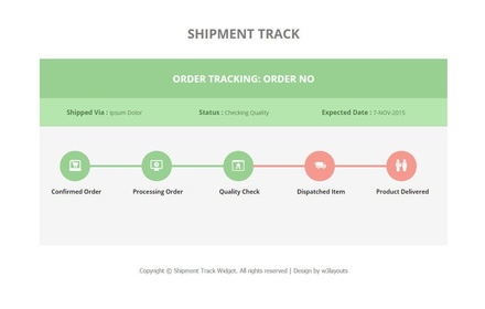 Shipment Track Responsive Widget Template