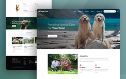 Dogs Care a Pet Care Website Template