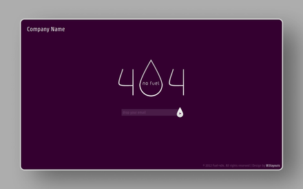 Fuel 404 page not found web and mobile template