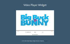 Video Player Responsive Widget Template