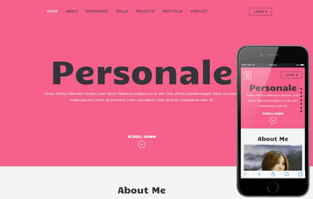 Personale a Resume Portfolio Flat Bootstrap Responsive Web Template