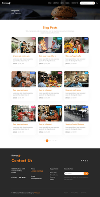 Bistros a website template for hotels and restaurants