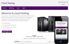 Cloud Hosting Domain Name Mobile Web Template