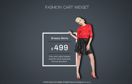 Fashion Cart Responsive Widget Template