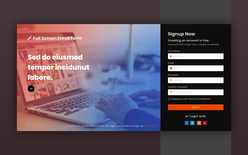 Full Screen Enroll Form Responsive Widget Template.