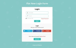 Flat New Login Form Responsive Widget Template