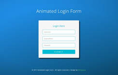 Animated Login Form Flat Responsive Widget Template