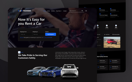 Car Transko a Transportation category website template