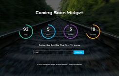 Coming Soon Widget Flat Responsive Widget Template