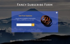 Fancy Subscribe Form Responsive Widget Template