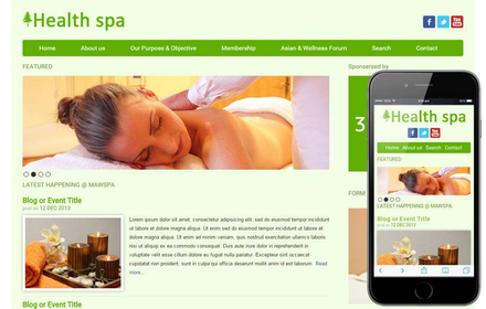 Health Spa Beauty Parlour Mobile Website Template