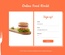 Online Food World Flat Responsive Widget Template