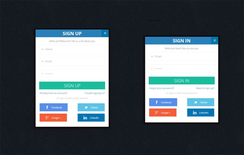 Flat Trendy Signup Forms Widget Template