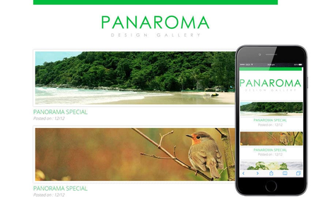 Panaroma web and mobile website template for free