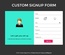 Custom Signup Form a Flat Responsive Widget Template