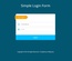 Simple Flat Login Form Widget Template