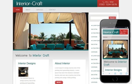 Interior Craft interior architects Mobile Website Template