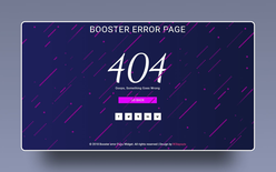 Booster Error Page Flat Responsive Widget Template.