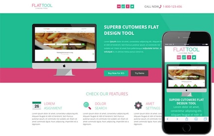 Flat Tool Corporate Flat Responsive web template