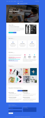 Creative Profile a Personal Category Bootstrap Responsive Web Template