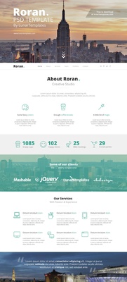 Roran One Page Flat Responsive web template