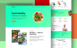 Salads a website template for foodies