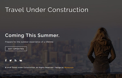 Travel Under Construction Responsive Widget Template