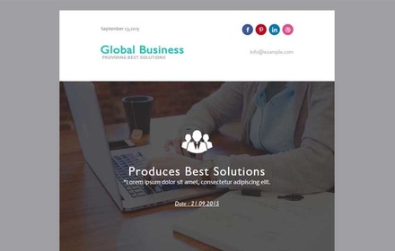 Global Business a Newsletter Category Responsive Web Template