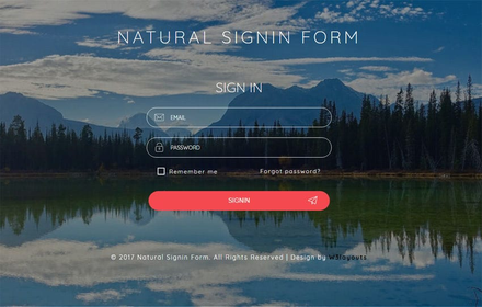 Natural Signin Form a Flat Responsive Widget Template