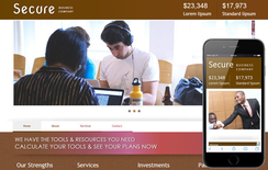 Secure Corporate Business Mobile Website Template