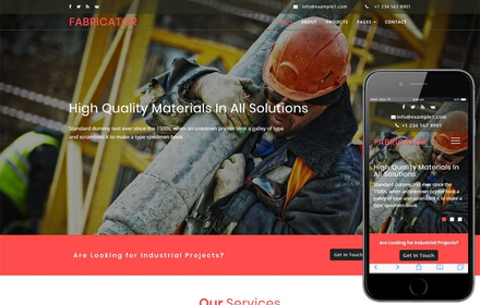 Fabricator an Industrial Category Bootstrap Responsive Web Template