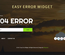 Easy Error Widget Flat Responsive Widget Template