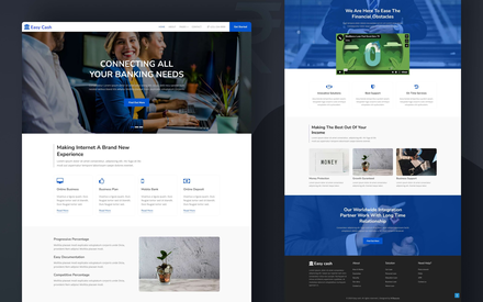 Easy Cash a net banking Website Template