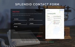 Splendid Contact Form Flat Responsive Widget Template