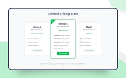 Limited Pricing Plans Web Element