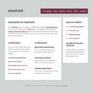 Resolved: CSS Templates | TEMPLATED