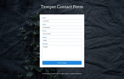 Temper Contact Form Flat Responsive Widget Template