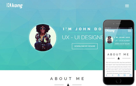 Kong a Personal Portfolio Flat Bootstrap Responsive Web Template