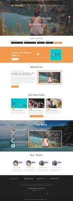 In-Travel Travel Category Bootstrap Responsive Web Template.