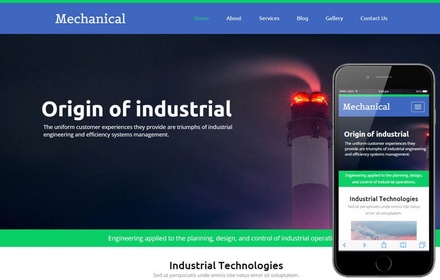 Mechanical a Industrial Category Flat Bootstrap Responsive Web Template