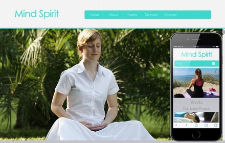 Mind Spirit a Health and Fitness Mobile Website Template