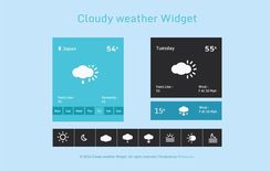 Cloudy weather Widget Responsive Template