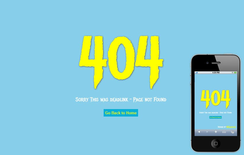 Deadlink 404 Page Not found Mobile web Template