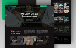 WorkCore a website template for corporate businesses