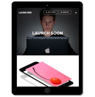 Launcher Landing Page Category Bootstrap Responsive Web Template.