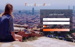 Travel Login Form Responsive Widget Template