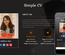 Simple CV a Personal Category Bootstrap Responsive Web Template