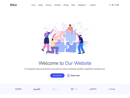 Bikin - Free Bootstrap Landing Page Template | BootstrapMade