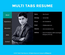 Multi Tabs Resume Widget a Flat Responsive Widget Template